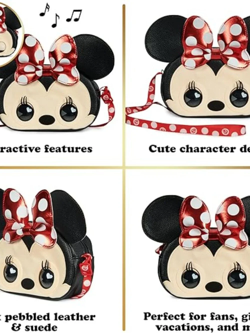 NEW Disney Minnie Mouse Purse Pets Interactive Toy Plush Shoulder Bag Crossbody